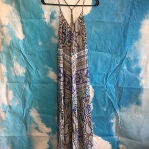 Fun pattern long summer dress